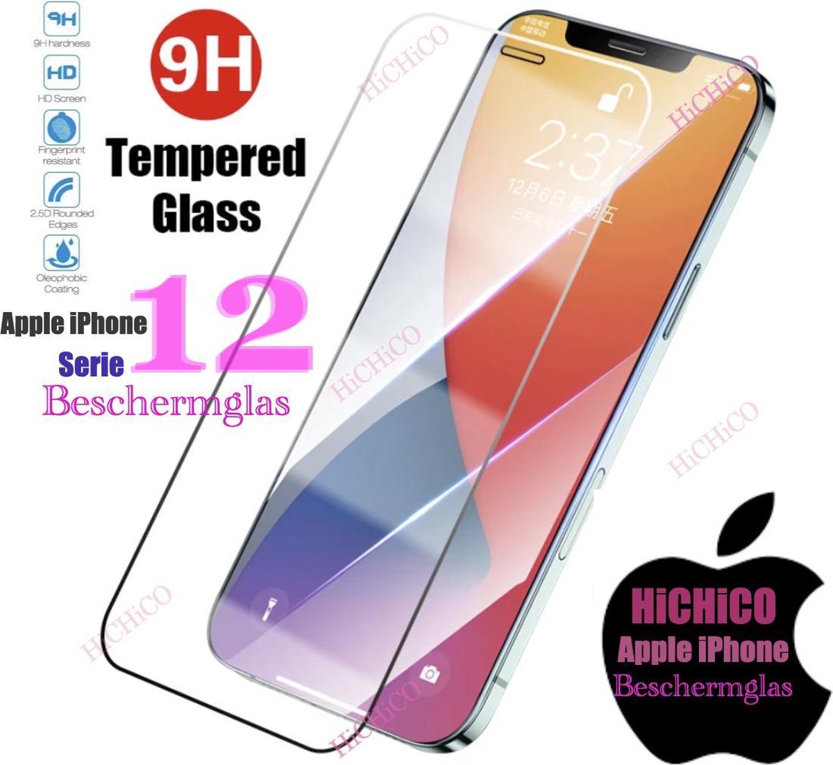 Beschermglas voor iPhone 12 Screenprotector Glas Tempered Glas, iPhone 12 Screenprotector Glas, iPhone 12 Screen Protector - Screenprotector iPhone 12, Glazen bescherming 2.5D 9H 0.3mm - 3Pcs