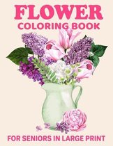 flower coloring book for seniors in large print