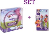 Nickelodeon Paw Patrol Skye Set - Haar Accessoires Kam Borstel Elastieken Spelden Super set voor Meisjes