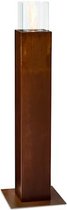 blumfeldt Arizona Rust vuurtoren  - Sfeerhaard -Brandvolume 0,6 liter - Werkt op bio-ethanol - staal met roest-finish - incl. textiel- beschermkap