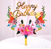 Cake topper - Taart decoratie - Happy birthday