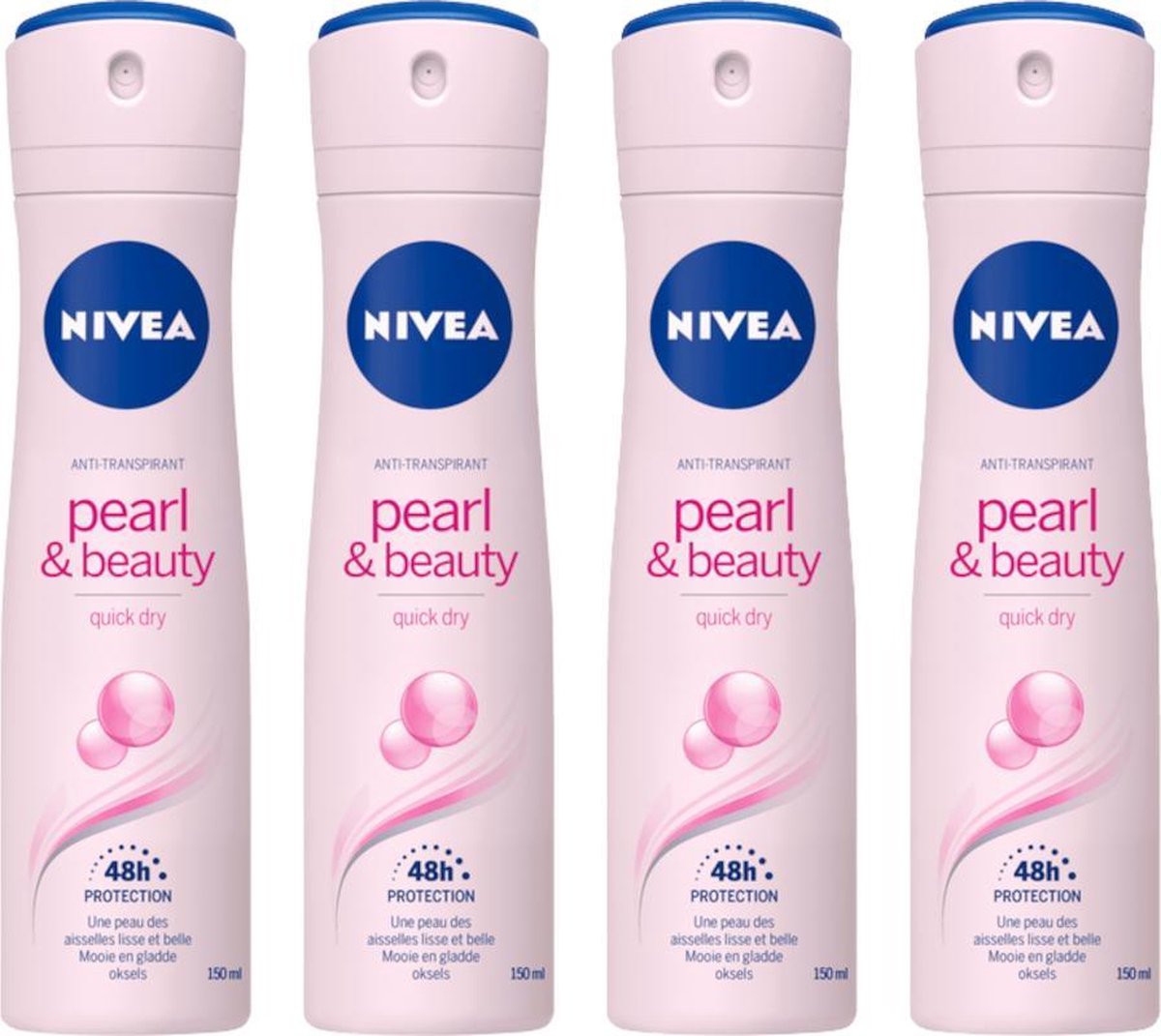 Goedkoopste NIVEA Pearl & Beauty Deodorant Spray - Voordeelverpakking 4 x 150 ml