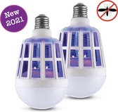 VoordeelShop 2 in 1 inschroefbare Muggenlampen - set van 2 stuks  - Muggenvanger - Wit - Multifunctionele muggenlamp - Led lampen - Insectenlamp