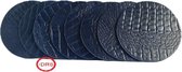 Leren Onderzetters Blauw met croco structuur set van 14 stuks - De Riemenspecialist cadeau tip