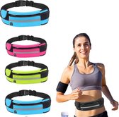 Bikervibes - Jogging Running Belt - Rennen- Joggen - Wandelen - Sport heuptas – Running Bag – Hardloop Gordel – Hardlopen – Heupband - Zwart