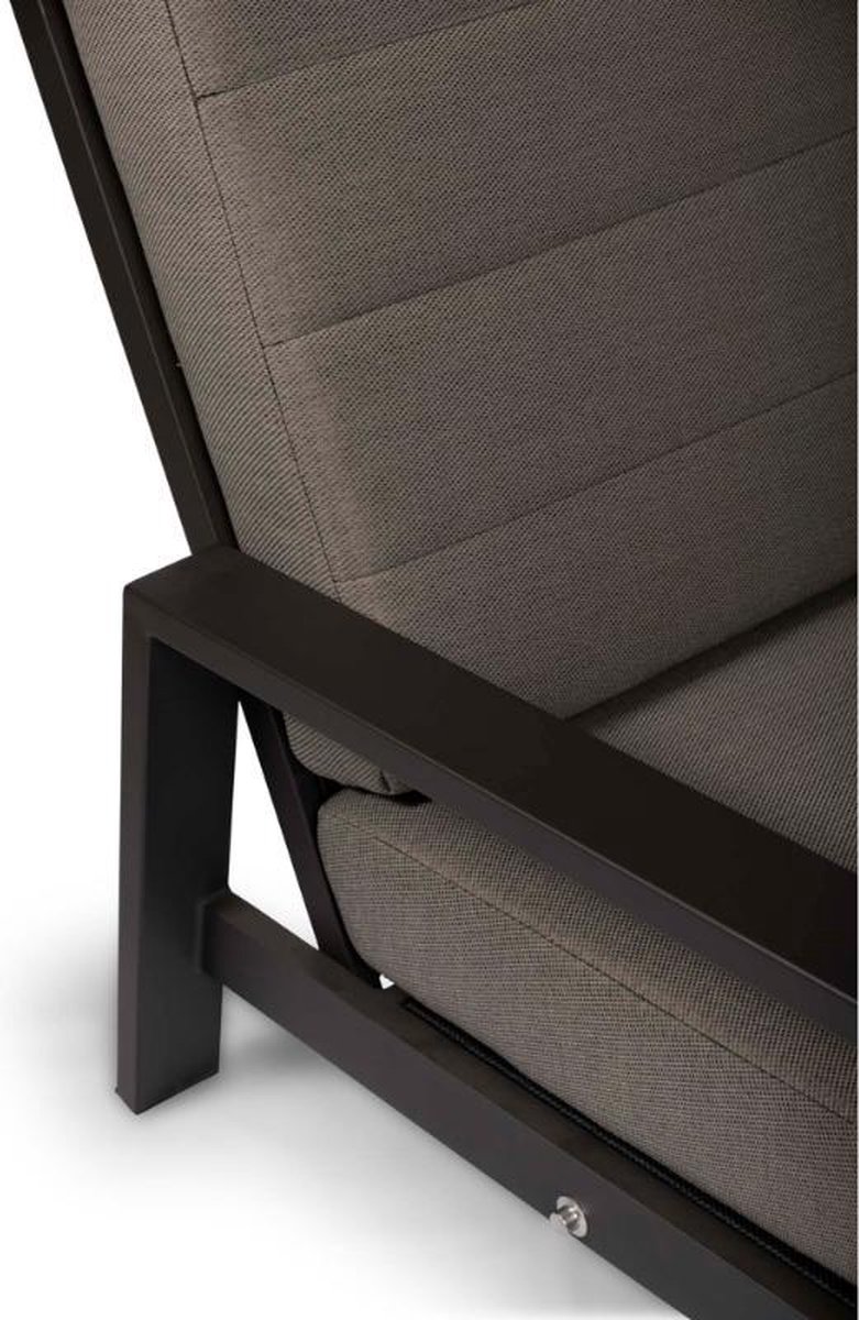 Tierra Outdoor Queens loungestoel met kussen - antraciet