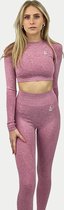 VANO WEAR Sportoutfit / fitness kleding set voor dames / fitness legging + sport top (Roze)
