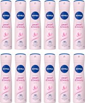 NIVEA Pearl & Beauty Deodorant Spray  JUMBOPAK - 12 x 150 ml