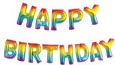 Ballonnen Letter Set Happy Birthday Regenboog 35cm