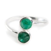 Geboortesteen Ring Smaragd Mei – 925 Zilver – Zilverkleurig