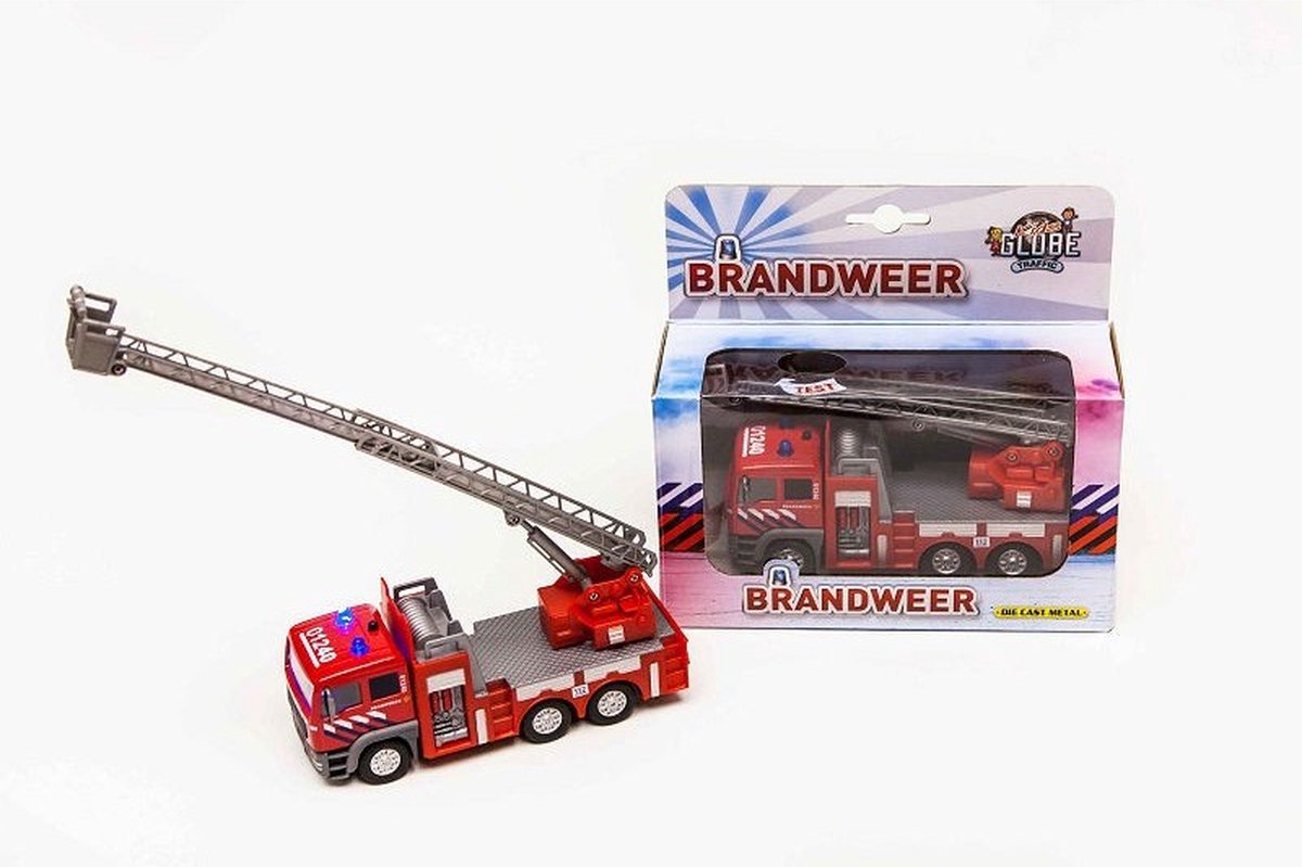 Kids Globe Die-cast Brandweer Ladderwagen NL, 16cm — afbeelding 10