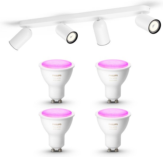 Philips myLiving Pongee Opbouwspot - Incl. Philips Hue White & Color Ambiance Gu10