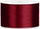 Satijn Lint Bordeaux Rood 38mm 25m