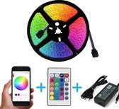 LED Strip RGB - 10 meter - compleet set - Wi-Fi App + Afstandsbediening - 60 Led/m