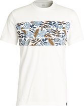 WE Fashion Heren T-shirt met bladerendessin