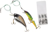 Set hard kunstaas - Draadgeleiders inbegrepen 2 stuks - vissen lokken - snoek - snoekbaars - kunstaas set - Vishaken 60 stuks - Specimen - Maat 12-10-8-6-4-2