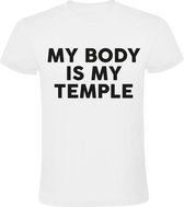 My Body is my Temple Heren t-shirt | fitness | personal training | healthy life | tempel | Wit