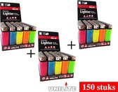 150 STUKS Aanstekers - Origineel merk Unilite - doorzichtig neon kleur wegwerp aanstekers- High Quality Lighters