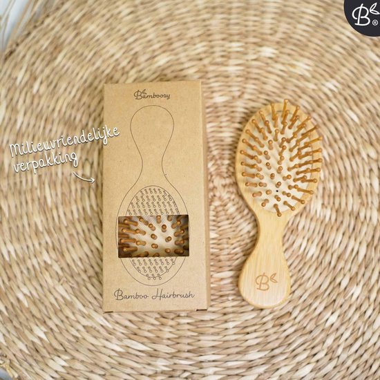 Bamboozy Bamboe Reis Haarborstel Mini Klein plasticvrij biologisch zero waste milieuvriendelijk