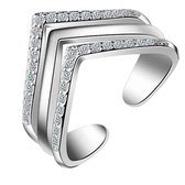 Ring Jayden- zilver-verstelbaar-one size-Charme Bijoux