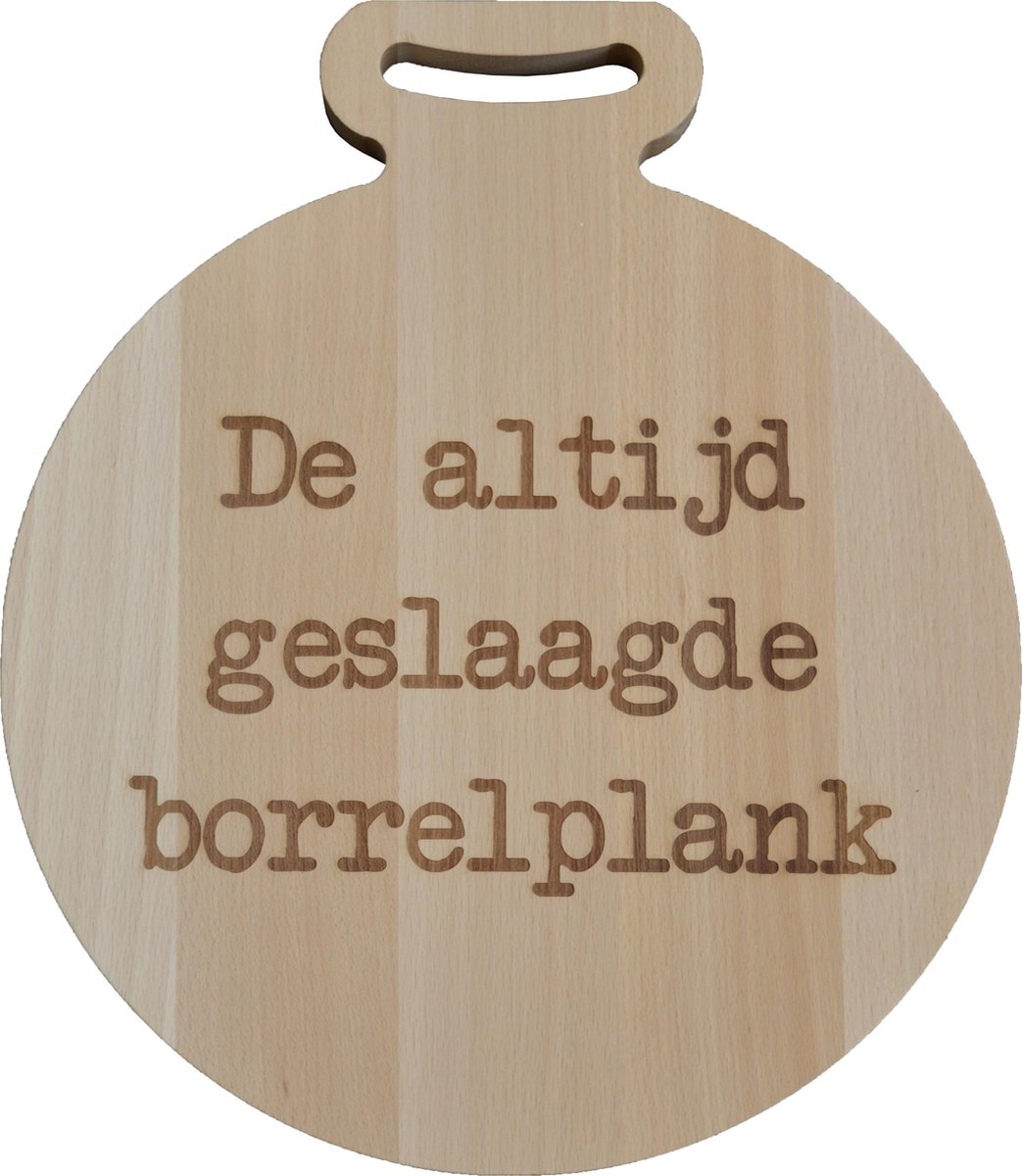 Borrelplank Hout Duurzaam - Snijplank - Persoonlijk Cadeau - Duurzaam Cadeau Voor Hem/Haar - Beukenhout
