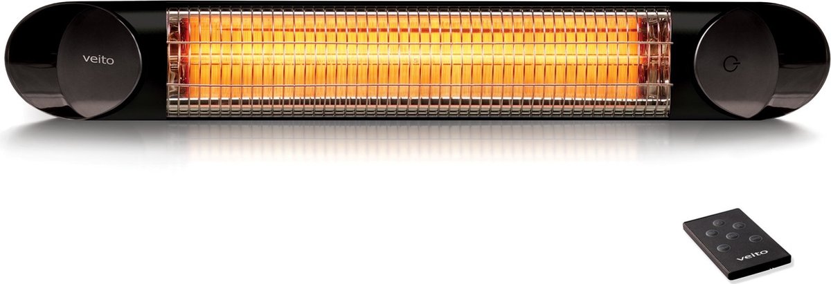 Veito Blade S2500 - Zwart - Energiezuinige hoge capaciteit Carbon Infrarood Elektrische Kachel