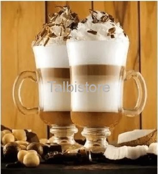 leerboek web weg te verspillen Koffie glas op voet 24 cl 6 stuks - Latte macchiato - cappuccino | bol.com