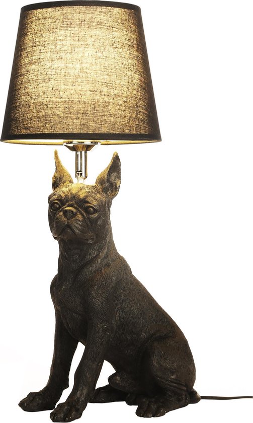 Hype it zittende Boston Terriër lamp - 48 cm - Lamp dier taffellamp  woonkamer -... | bol.com