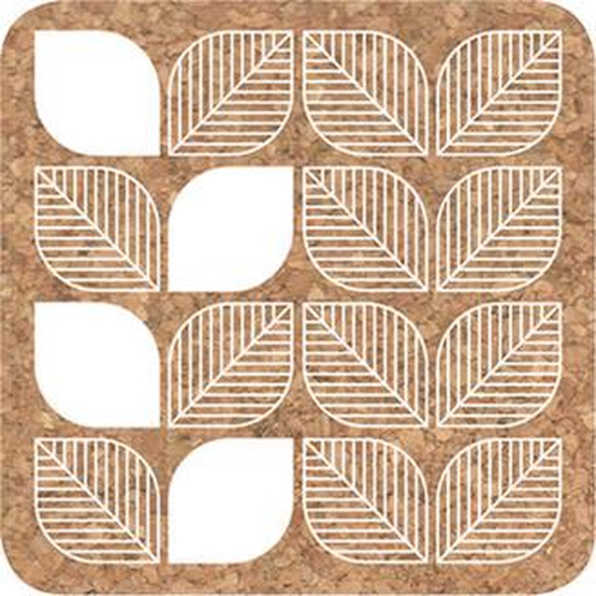Amorim - Korko Onderzetters - Set van 4 stuks - Kurk - 9.5x9.5cm