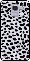 ADEL Siliconen Back Cover Softcase Hoesje voor Samsung Galaxy J6 Plus (2018) - Luipaard Wit