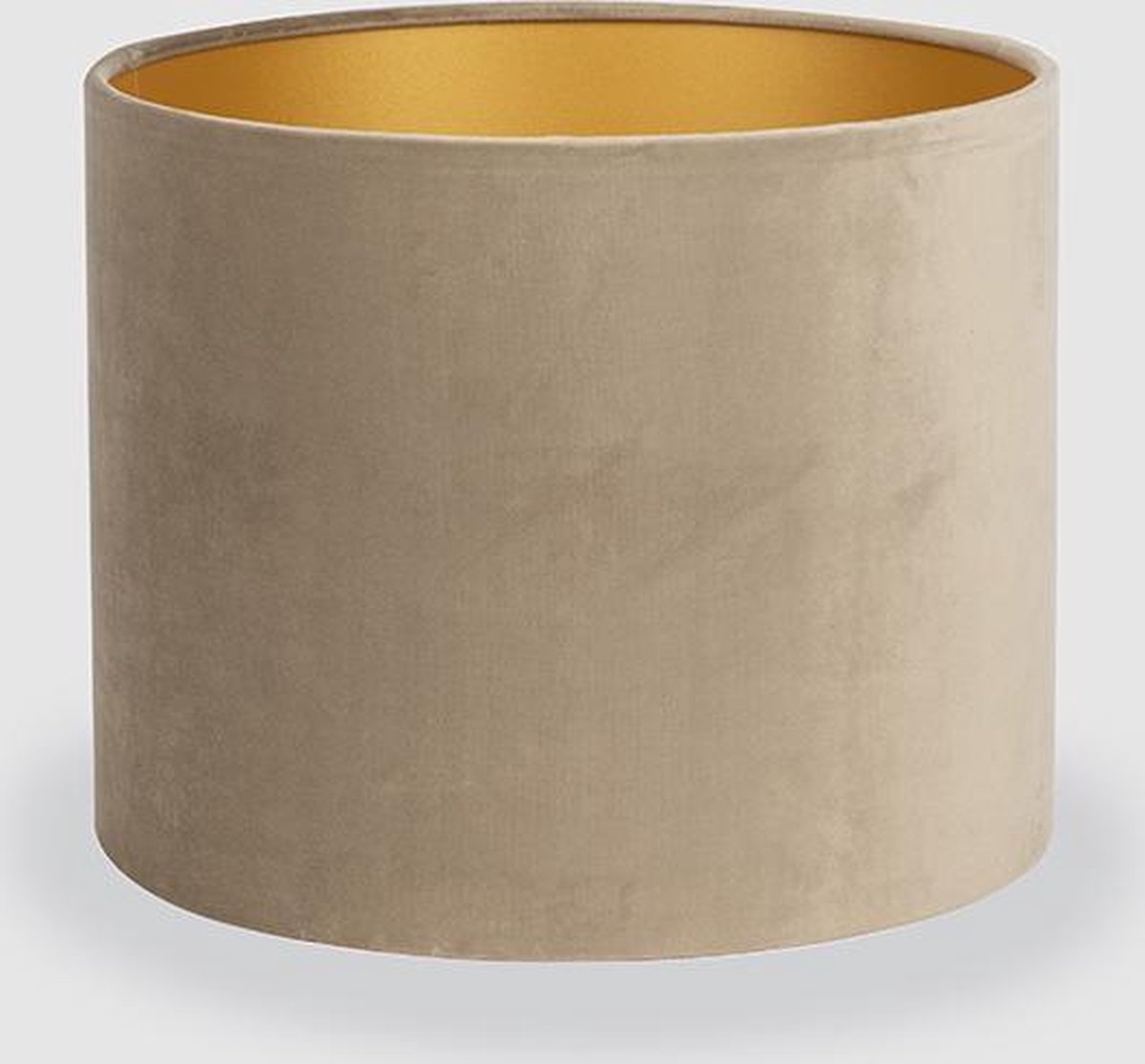 Kap velours taupe 40cm h35cm taupe binnenkant | Kappen - Licht & Accessoires