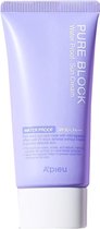 A'pieu Pure Block Water Proof Sun Cream SPF 50+ PA+++ Gentle Ingredients UV Protection - Suitable for Sensitive Skin - Outdoor Water activities Water & Sweat Resistant - Korean Beauty - Zonnebrand Creme Factor 50