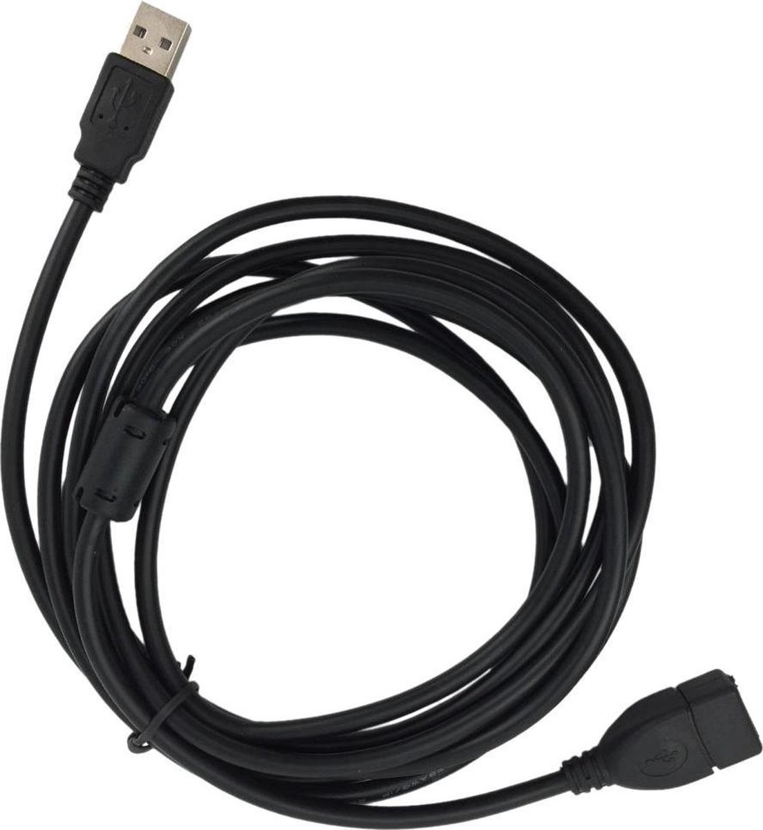 USB Verleng Kabel 2.0 A Mannelijk naar Een Vrouwelijke Verlengkabel - voor Computer / Sony Playstation Classic Controller / Console / Smartphone 5 meter Zwart