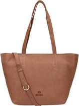 Fred De La Bretoniere Schoudertas Heavy Grain Leather Leer - bruin