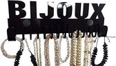 Ophanghaken wand- Sieradenhouder - Slaapkamer decoratie - Bijoux zwart haken wand - Sieradenrek Galeara design
