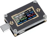 DrPhone UCST1 - USB-vermogensmeter, TC66 USB-tester Type C USB-spanningsmeter en stroomtester, 0,96 inch IPS LCD-kleurenscherm Vermogenstester Multimeter PD-ampèremeter Voltmeter QC 2.0 3.0.
