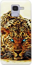 - ADEL Siliconen Back Cover Softcase Hoesje Geschikt voor Samsung Galaxy J6 (2018) - Tijger