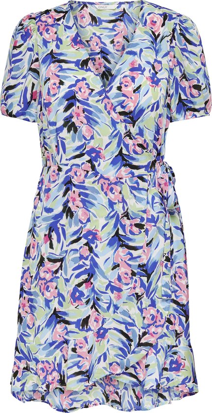 ONLY - Maat S - ONLALBERTA S/S WRAP DRESS WVN Dames Jurk