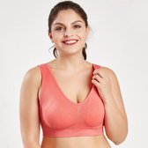 Plus Size Bras - Naadloze Beha met Pads - Bralette Push Up BH - Ondergoed - XL - Oranje