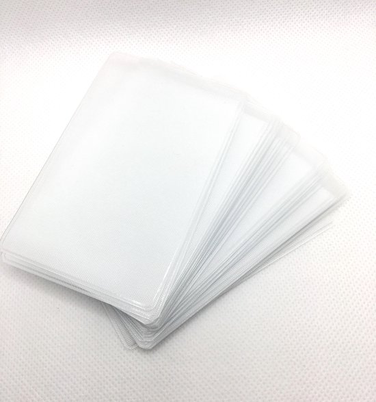 Dubbelzijdige transparante kaarthouders 10 Pack (voor 20 kaarten) / Plastic  card Id... | bol