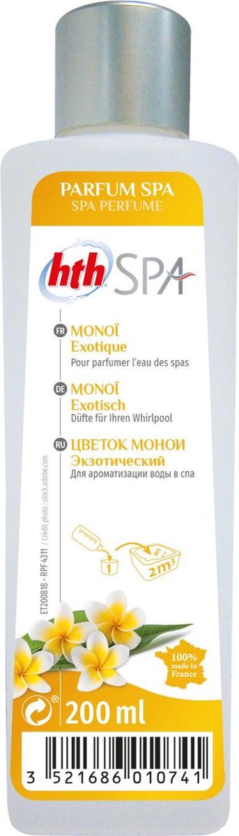 Parfum met monoï voor spa 200mL - HTH, exotische geur, van natuurlijke oorsprong, gemaakt in Frankrijk