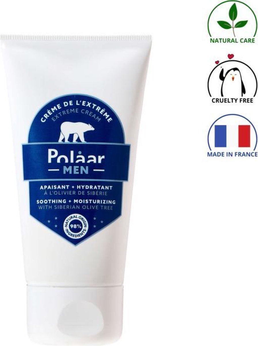 Polaar Men Extreme Cream - Dagcreme & Aftershavecrème voor Mannen - Verzachtend en Hydraterend - Tube 50 ml