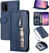 Luxe Telefoonhoesje voor Samsung Galaxy A72 | Hoogwaardig Leren Bookcase | Pasjeshouder | Blauw