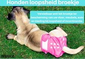 Loopsheidbroekje hond - roze - maat S - voor kleine honden - herbruikbaar - hondenbroekje - hondenluier - loopsheid - ongesteldheid - voorkomt ongewenste zwangerschappen bij teefje