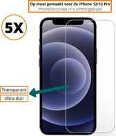 Fooniq Screenprotector Transparant 5x - Geschikt Voor Apple iPhone 12/12 Pro
