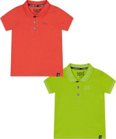 Koko Noko BIO Basics (2pack) Polo NOAH Groen en Oranje - Maat 62/68