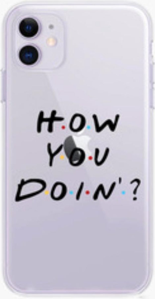 Friends telefoonhoesje Iphone 7Plus en 8Plus | How you Doin? | Transparant | Friends TV-Show Merchandise