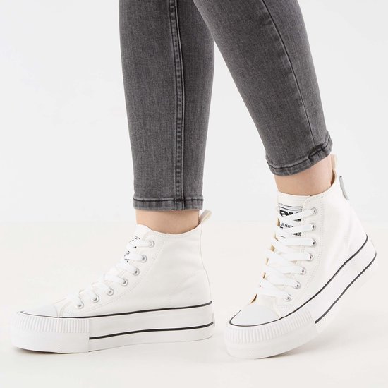 KAYA MID Dames sneakers hoog - Wit - maat 38 | bol.com