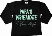 T-Shirt baby-dreumes-papa's vriendje voor altijd-zwart-mint-Maat 56