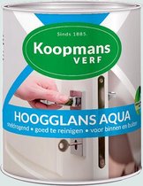 Koopmans Hoogglans Aqua | 750 ML | Wit | Hoogglans | Watergedragen | Goed Dekkend | Duurzaam | Lak